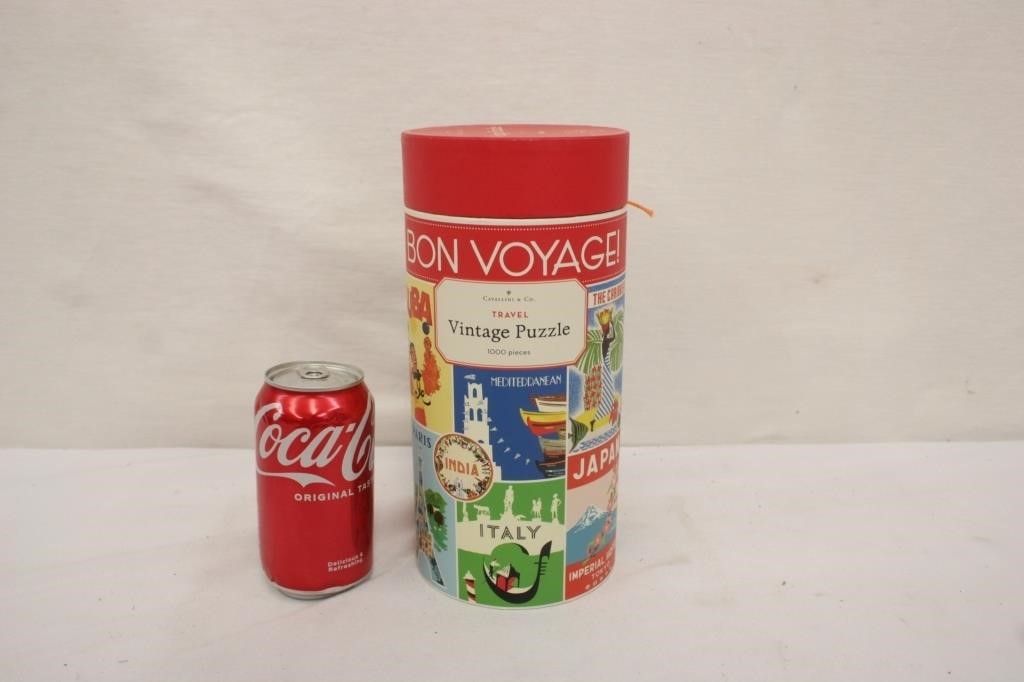 1000 Pc Vintage Cavallini & Co Bon Voyage Puzzle