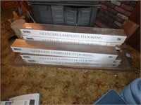 7 BOXES OF HICKORY LAMINATE FLOORING 16.37SQ FT EA