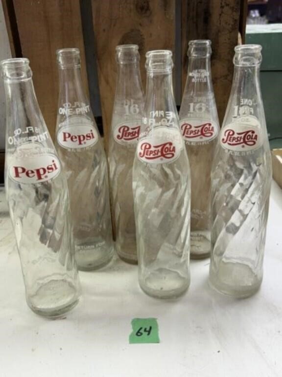 6 - 16ox Pepsi bottles