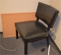 BLACK LEATHER EXEC. CHAIR & MORE