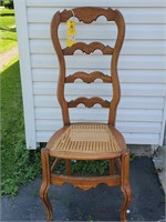 HIGH BACK SIDE CHAIR WITH CANE SEAT