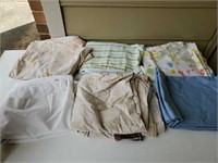 Box lot of linens Tablecloths and More