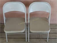(2) Metal Fold up Chairs
