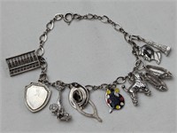 STERLING CHARM BRACELET