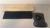 Wireless keyboard, mouse & mousepad