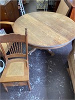 Antique table with 5 chairs