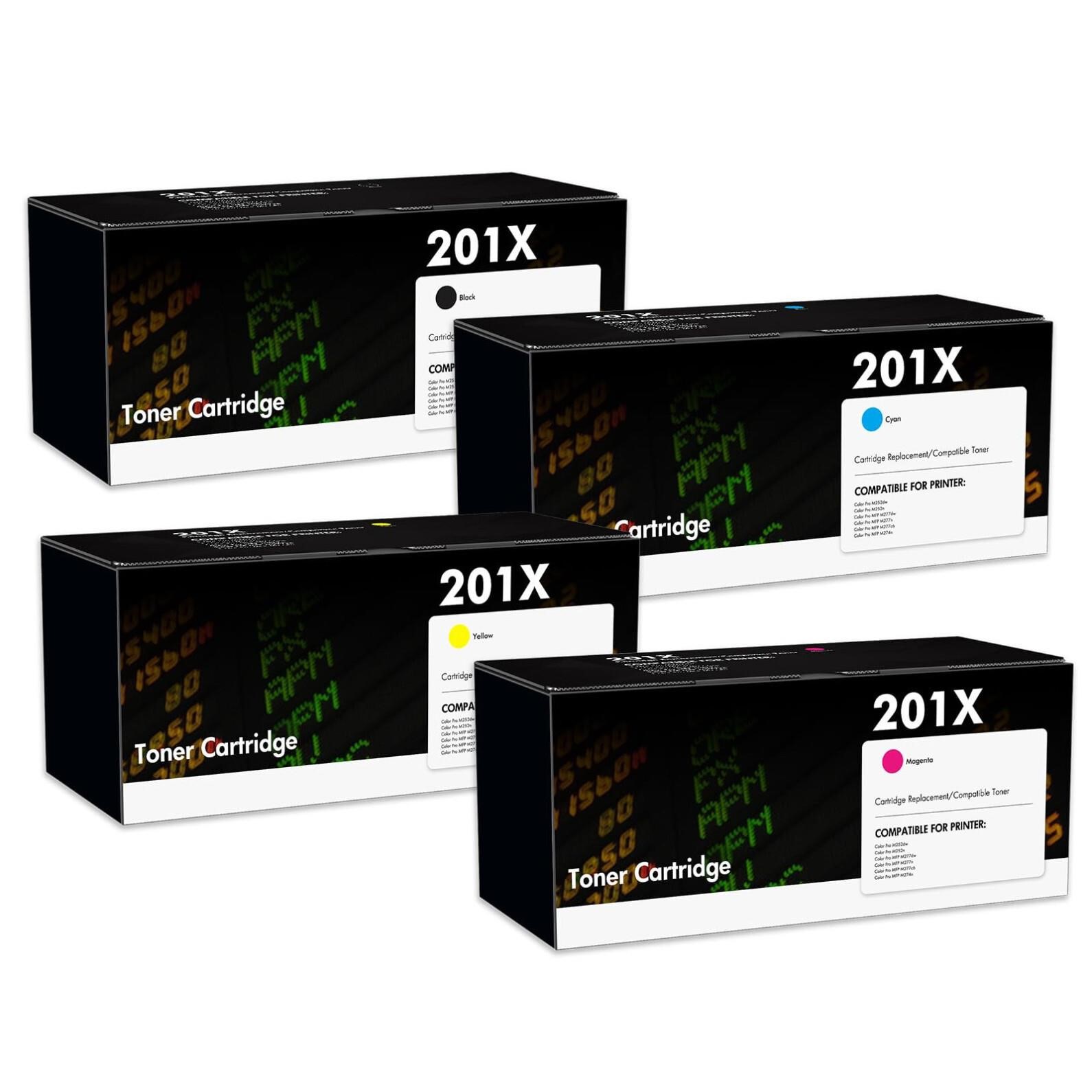 201X 4-Pack Toner Cartridges Compatible Replacemen