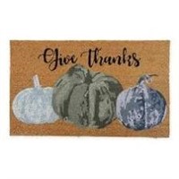 "Give Thanks" 18" X 30" Coir Door Mat