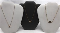 3 Petite Costume Jewelry Necklaces Hallmark