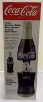 Coca- Cola Musical & Talking Wall Clock In Box