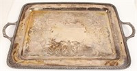 SILVER PLATE WAITERS TRAY BY WM ROGERS