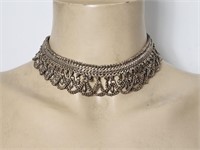 Choker Silver Necklace VTG