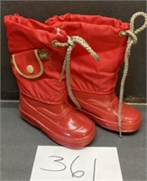 Red Winter Boots; Size 5; Childrens