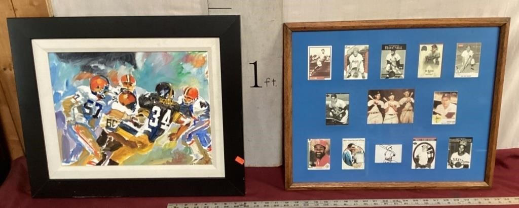 Football Artwork & Framed Baseball Memorabilia
