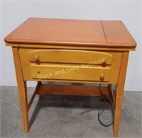 White Rotary Sewing Machine Desk