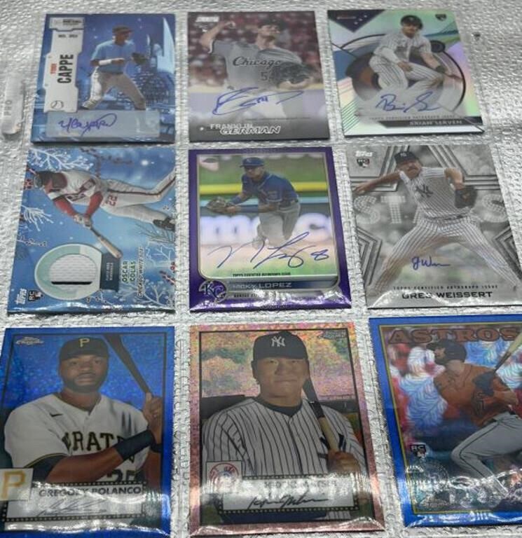 Topps baseball cards - some autographed