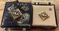 2 gold service award pins