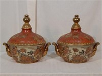 Pair of Chinese Covered Jars