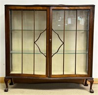 WONDERFUL TWO DOOR GLASS SIDED DISPLAY - BOOKCASE