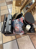 Misc Box: Cassette Tapes, Holster, July 4th Decor