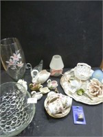 Vase / Swans / Demi Tasse Cup / Glass Bowl - Lot