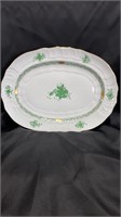 Herend Chinese Bouquet Green, Oval Serving Dish, 1