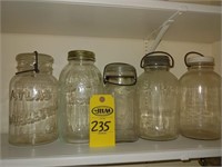 5 Glass Jars