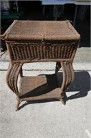 Victorian Wicker Sewing Basket