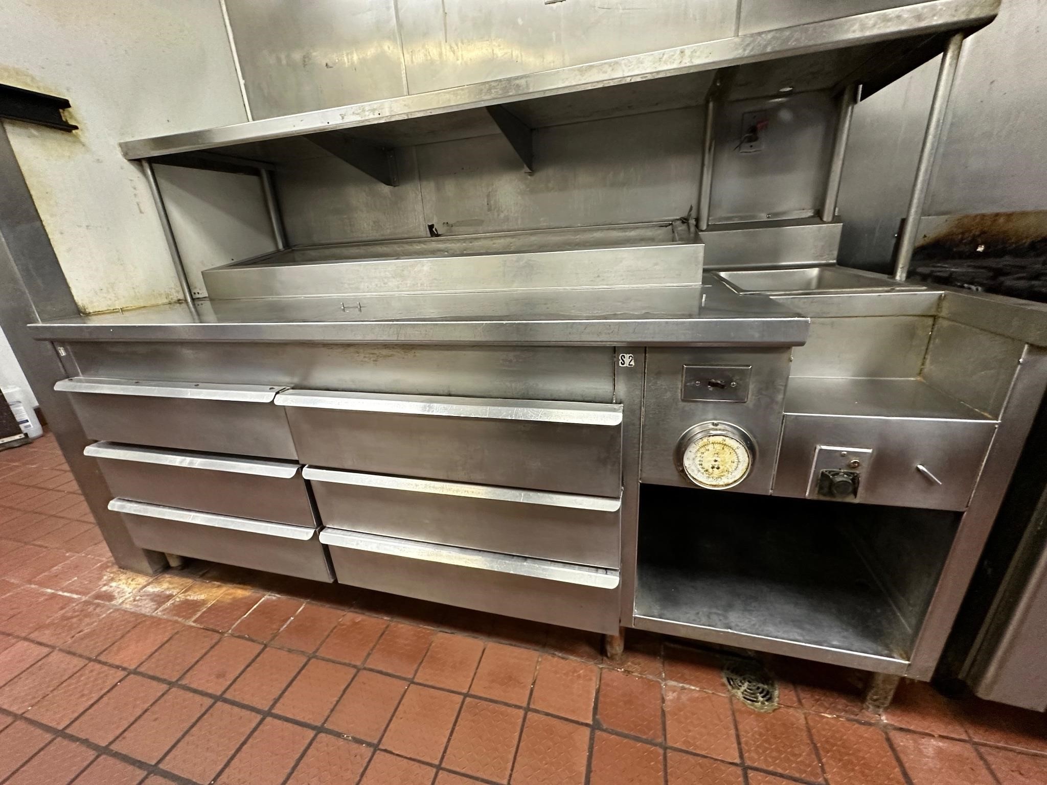 6 Drawer Stainless Steel Warming Station