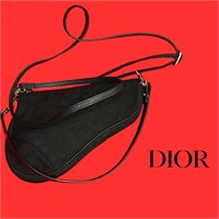 Christian Dior Calfskin Plan de Paris Saddle Bag