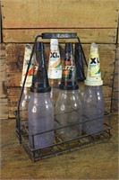 Oil Rack with mixed bottles & Tops