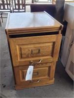 (2) Drawer Wood File Cabinet