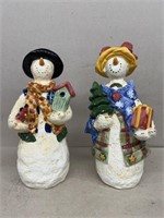 Porcelain snowman figures