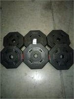 SET OF 6 ADDITIONAL DUMBBELL WEIGHT PLATES, 2 PCS