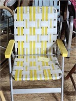 Web strap folding chair