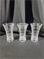 Mikasa Crystal Bud Vase Trio