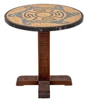 Aztec Modern Mosaic Top Pedestal Table