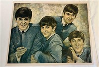Original Vintage Beatles Poster Leo Jansen Canvas
