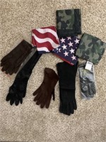 GLOVES, FLAG ETC.