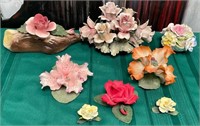 11 - MIXED LOT OF PORCELAIN FLOWERS (R2)