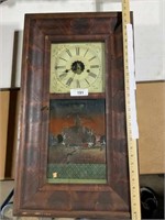 Vintage 8 day J C Brown brassl clock