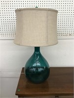 Retro Style Colored Glass Lamp with Shade Works