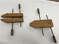 Pair of 14" Wooden Clamps