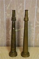 2 Vintage Fire Nozzles (solid brass)