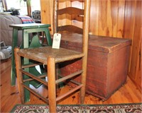 small chest, chair and step stool