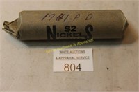Roll of (40) Jefferson Nickels - 1941 P & D's