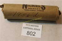 Roll of (40) Jefferson Nickels - 1956D