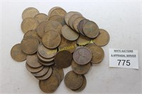 Lincoln Wheat Pennies - 1929P - (50) Total
