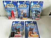 (5) Star Wars Figures Sealed Luke Skywalker, R-3PO