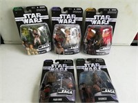 (5) Star Wars Figures Sealed Saga Collection